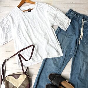 Gap cotton puff sleeve tee